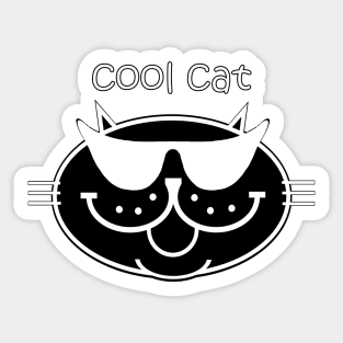 COOL CAT 2 - Black Cat Sticker